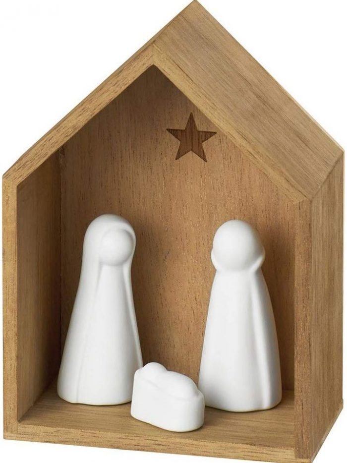 Une déco de Noël en céramique blanche