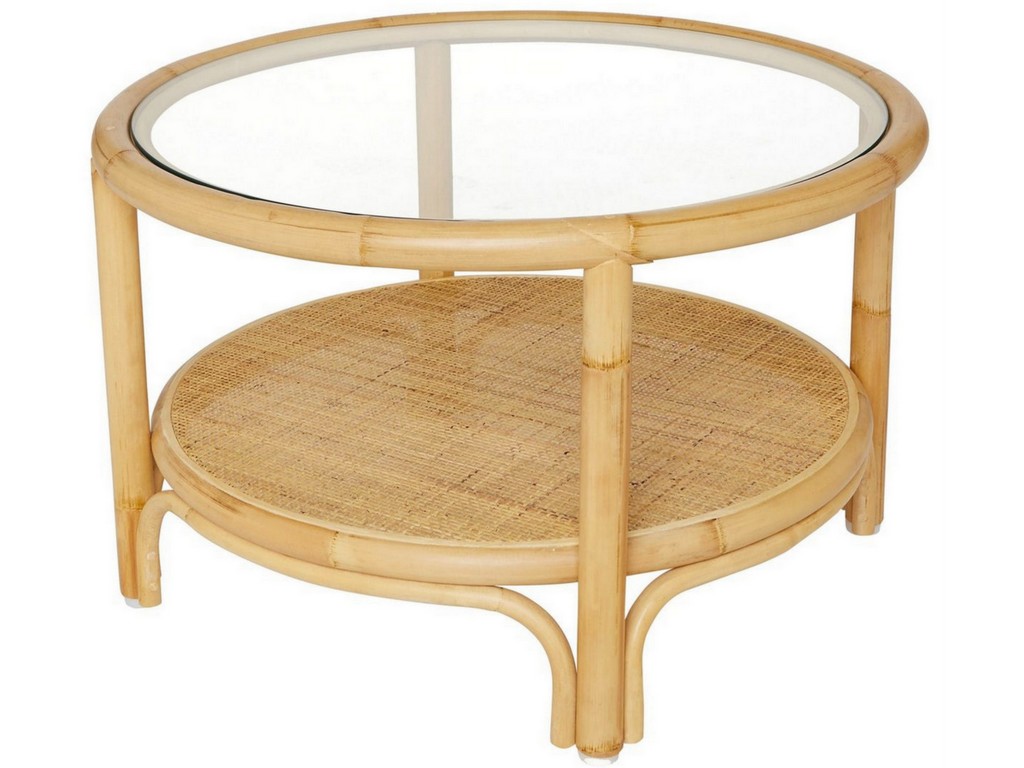 table basse rotin ronde