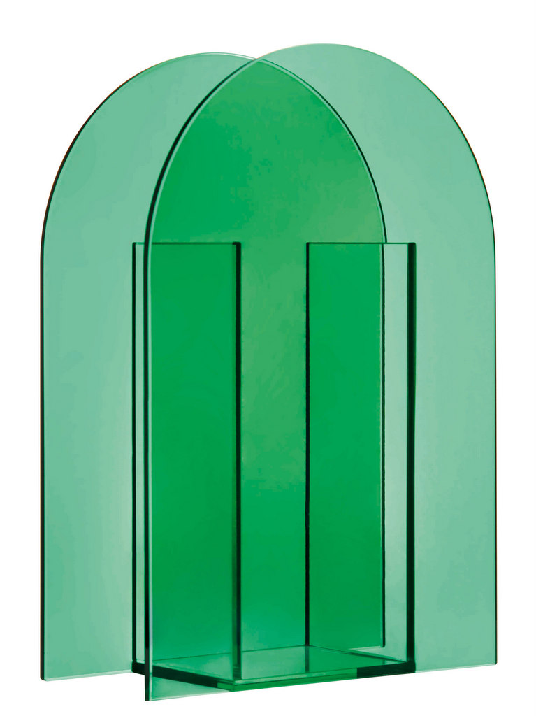 vase géométrique vert