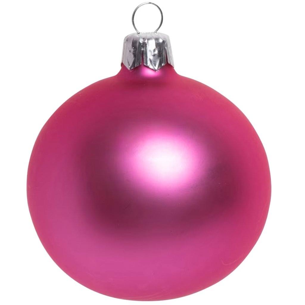 boule de noël rose fuchsia