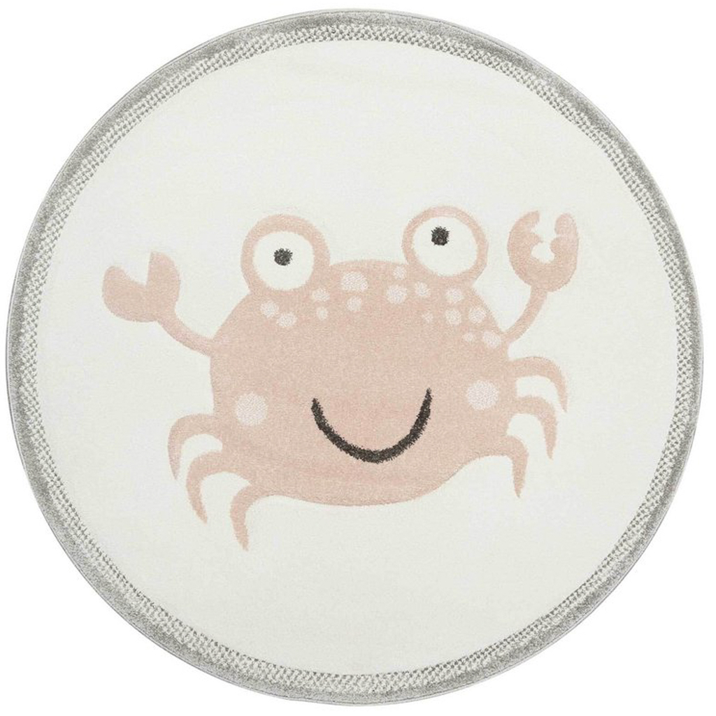 tapis enfant rond motif crabe