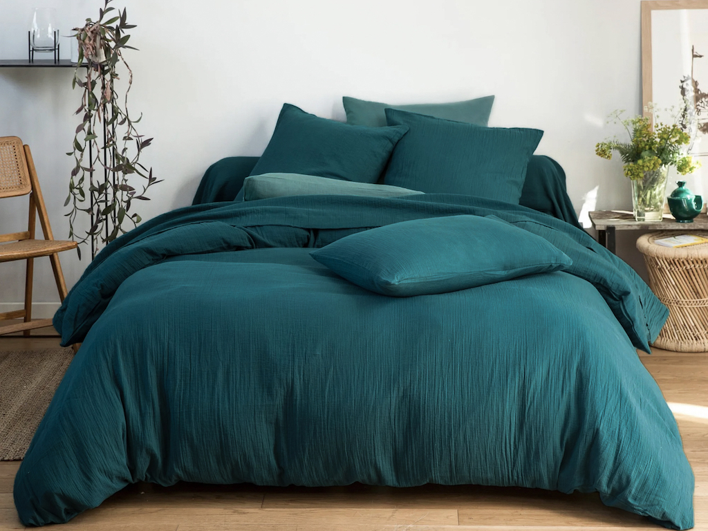 chambre bleu canard