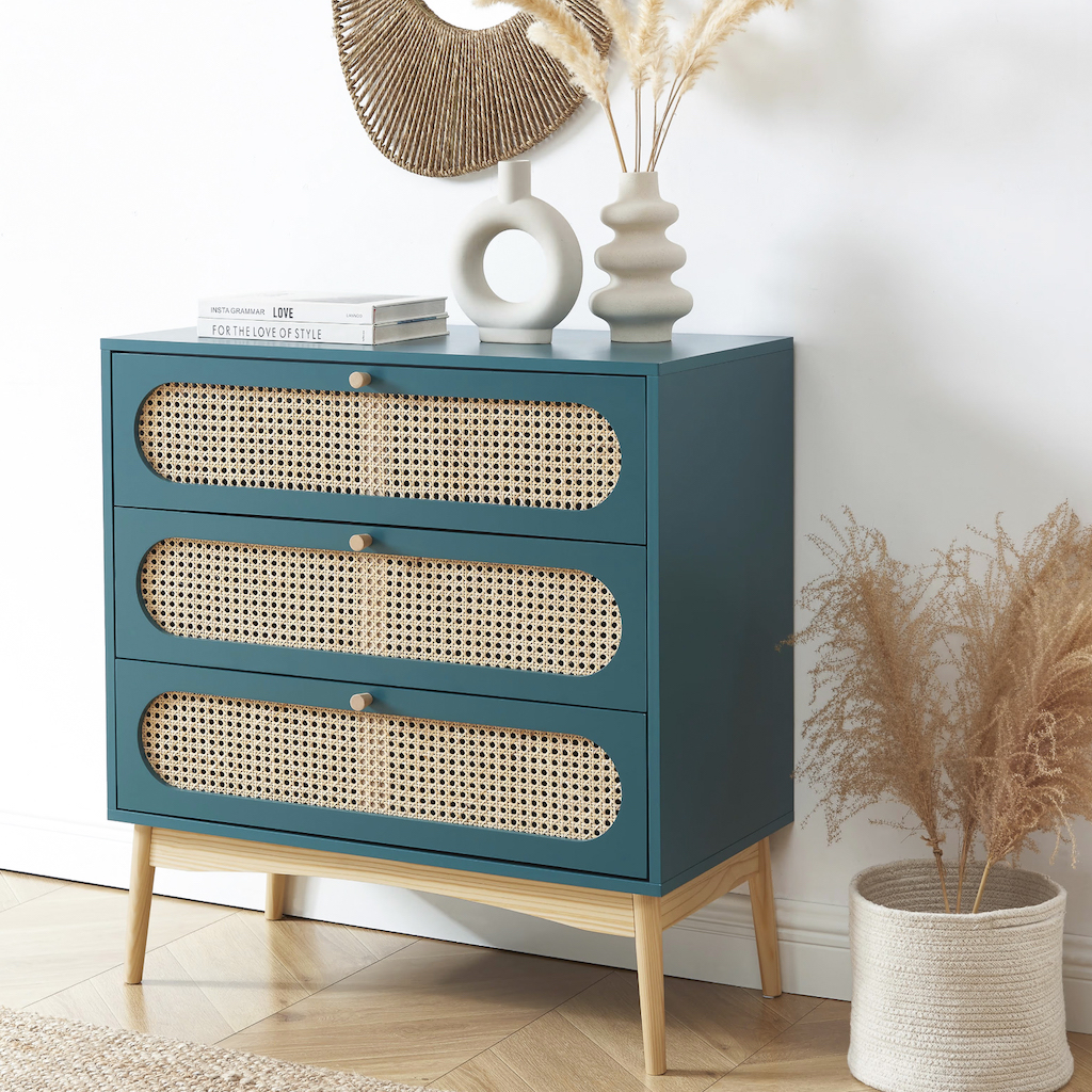 mobilier bleu canard