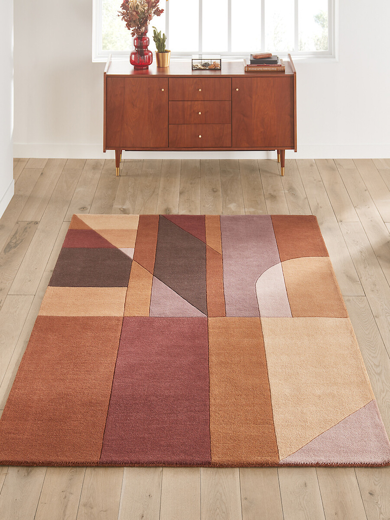 tapis motif abstrait couleurs