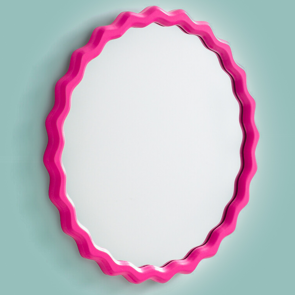 idée cadeau fille ado miroir ondulé rose