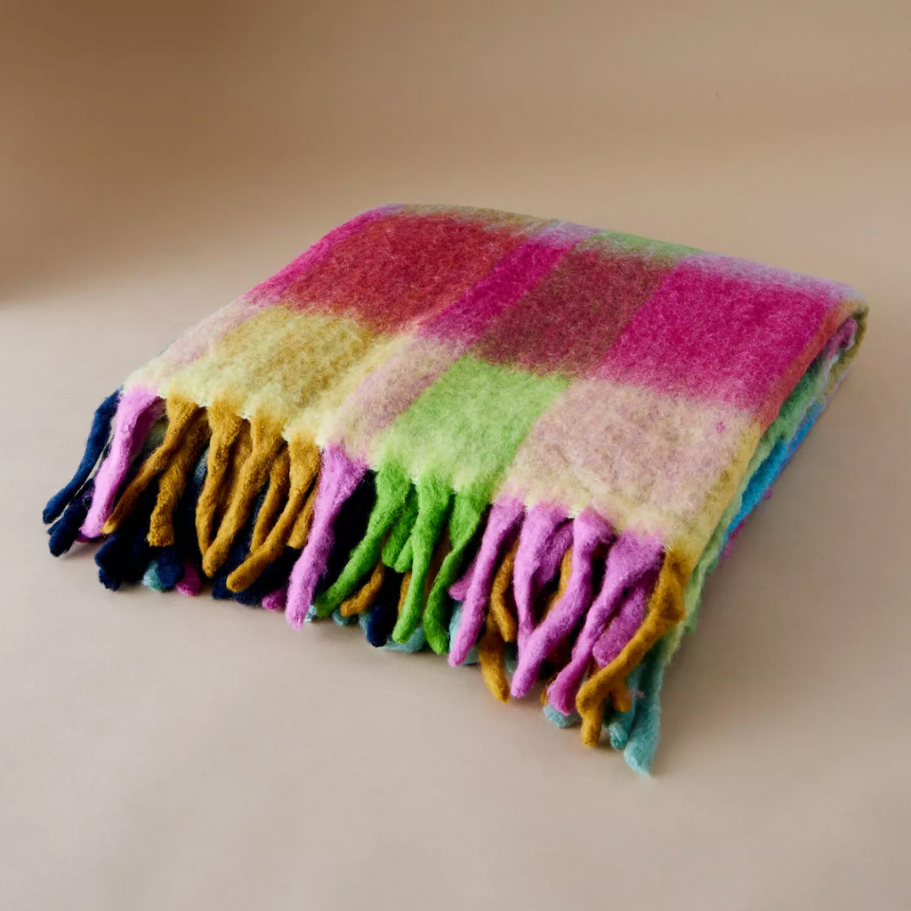 plaid mohair multicolore