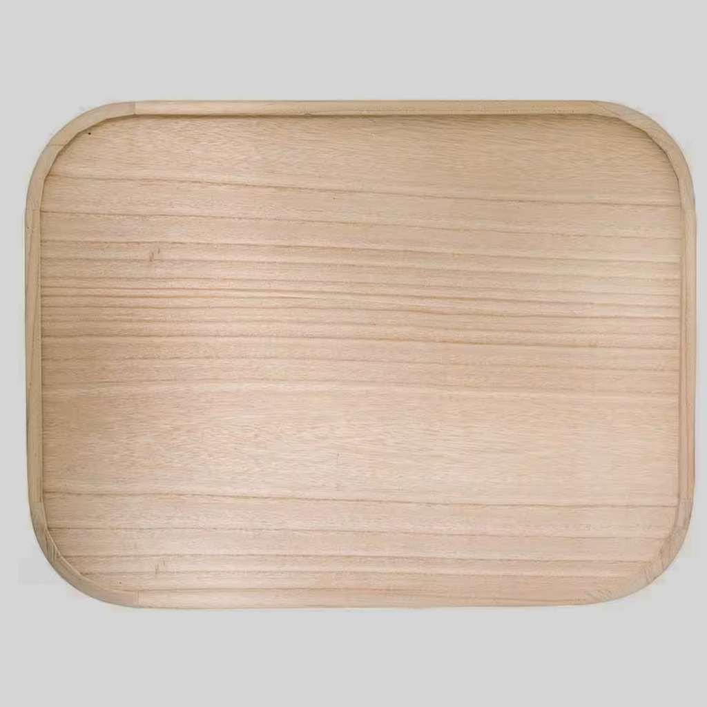 plateau en bois rectangulaire