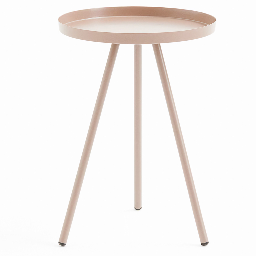 table d'appoint rose pastel