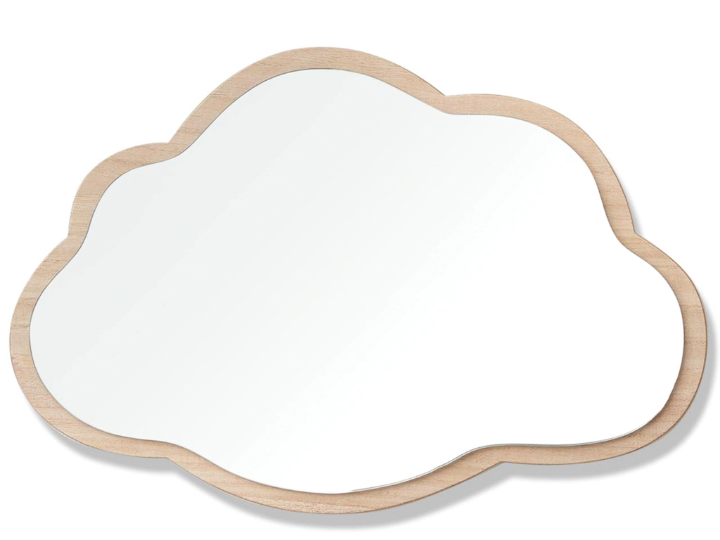 miroir nuage en bois