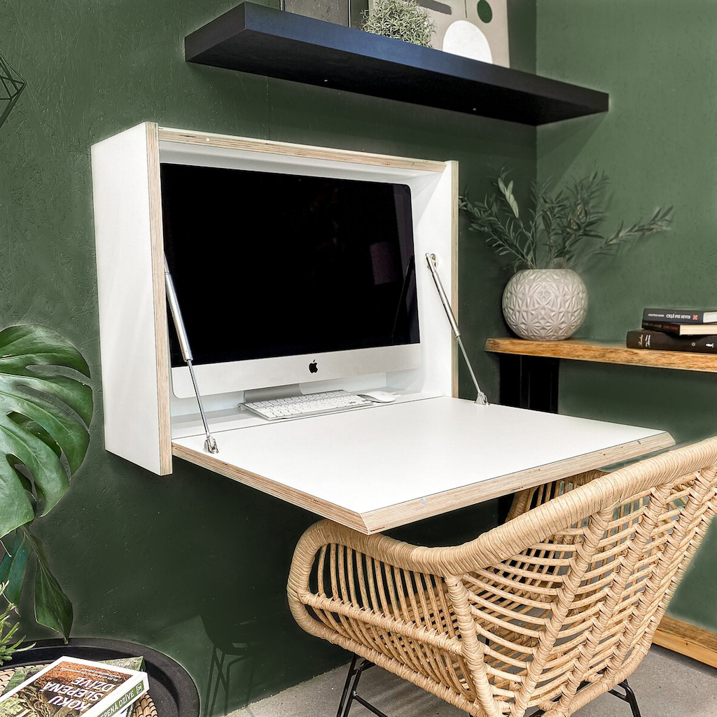 bureau mural rabattable extra plat