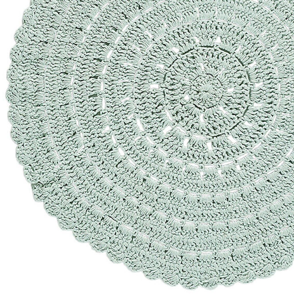 tapis enfant crochet vert clair