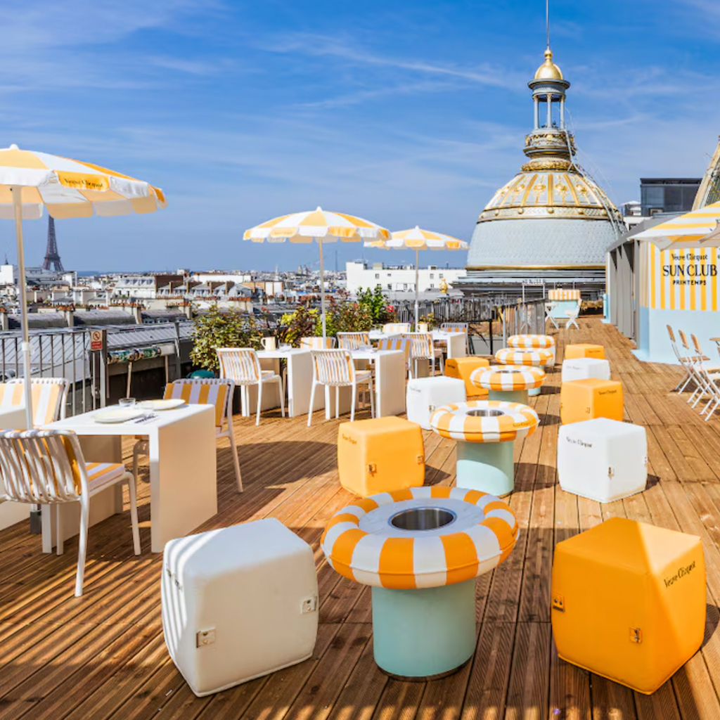 sun club veuve clicquot printemps haussmann