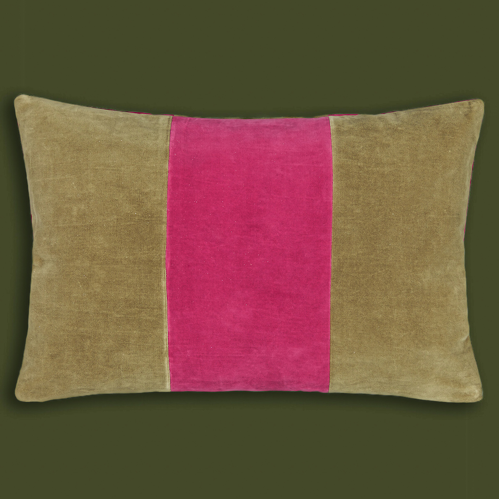 coussin bicolore