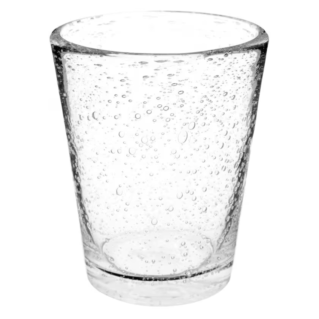 verre à eau bullé