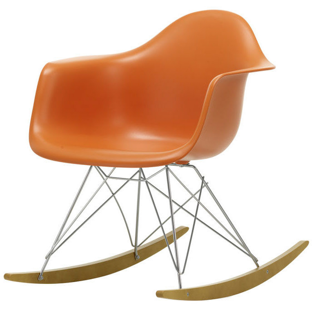 rocking chair eames orange 