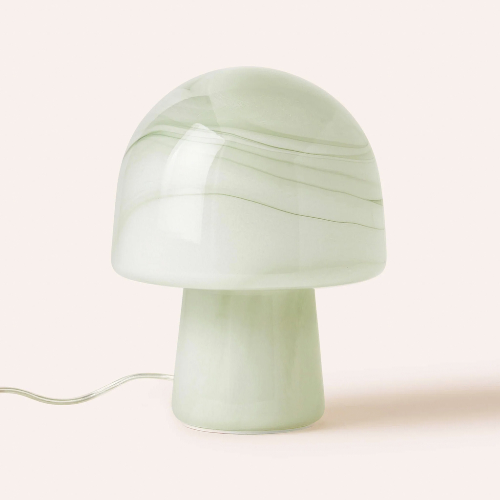 idée cadeau femme lampe champignon en verre