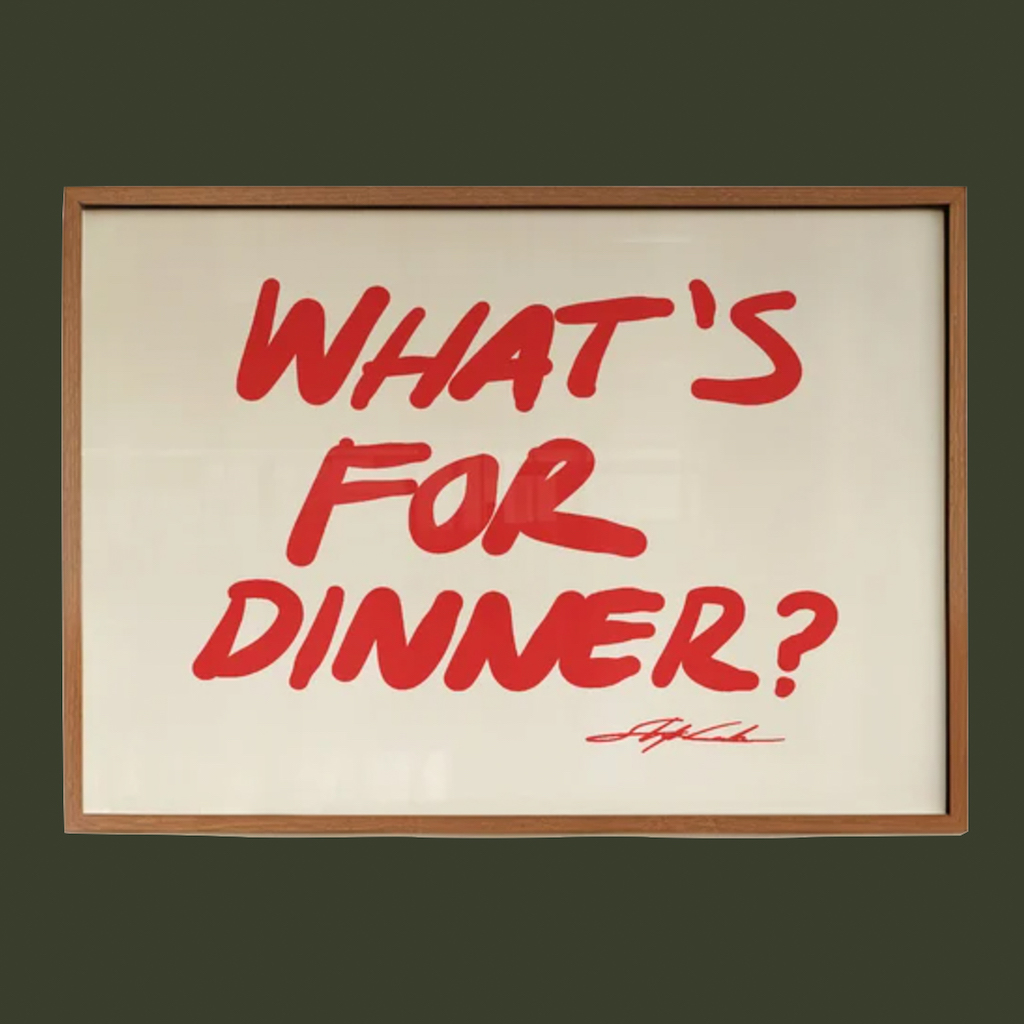 idée cadeau homme affiche what's for dinner