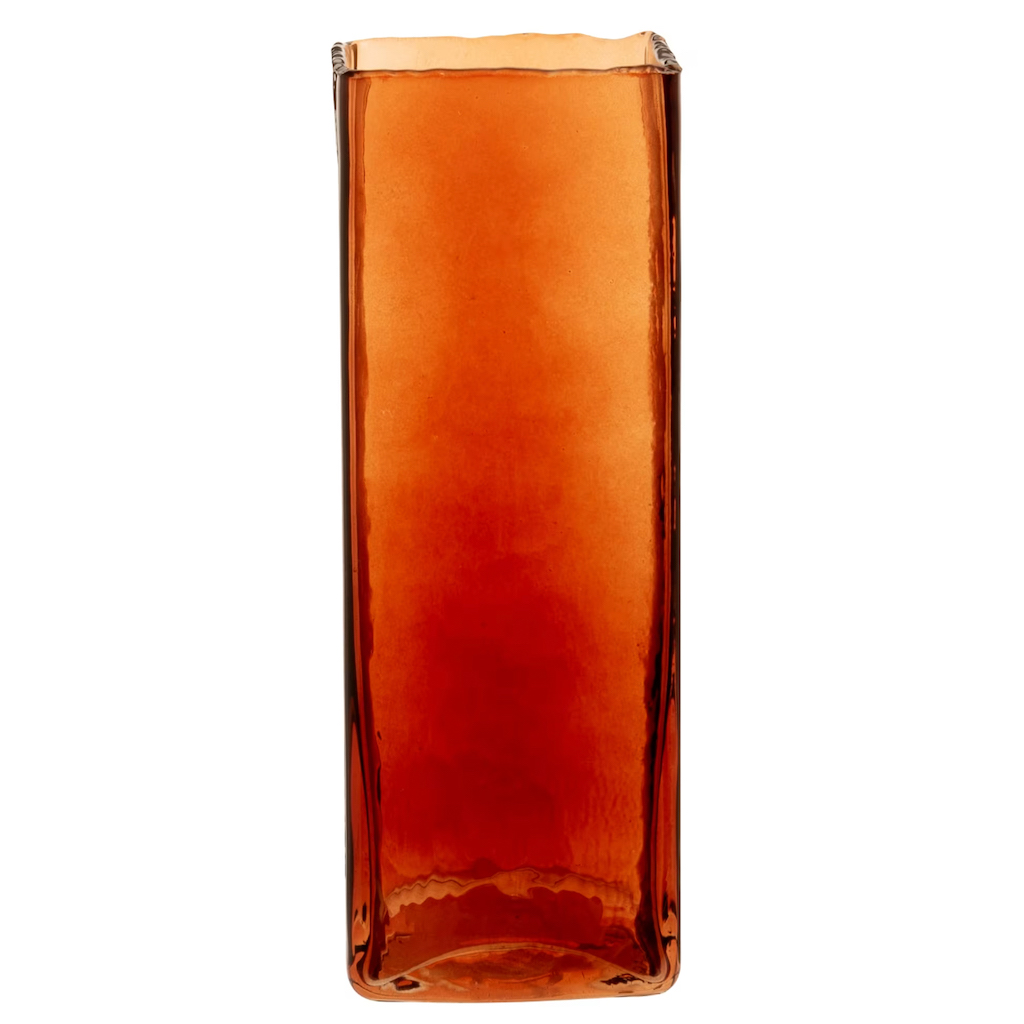 vase en verre orange