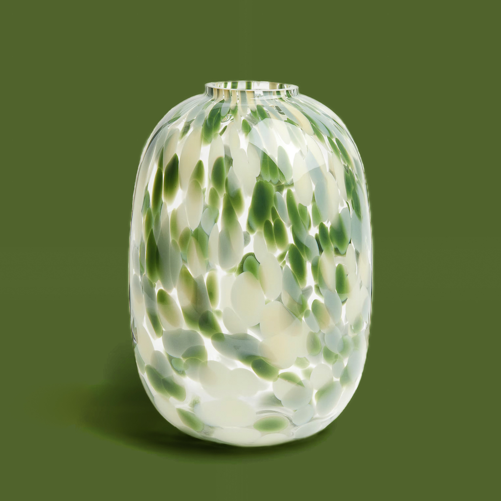 vase écailles vert