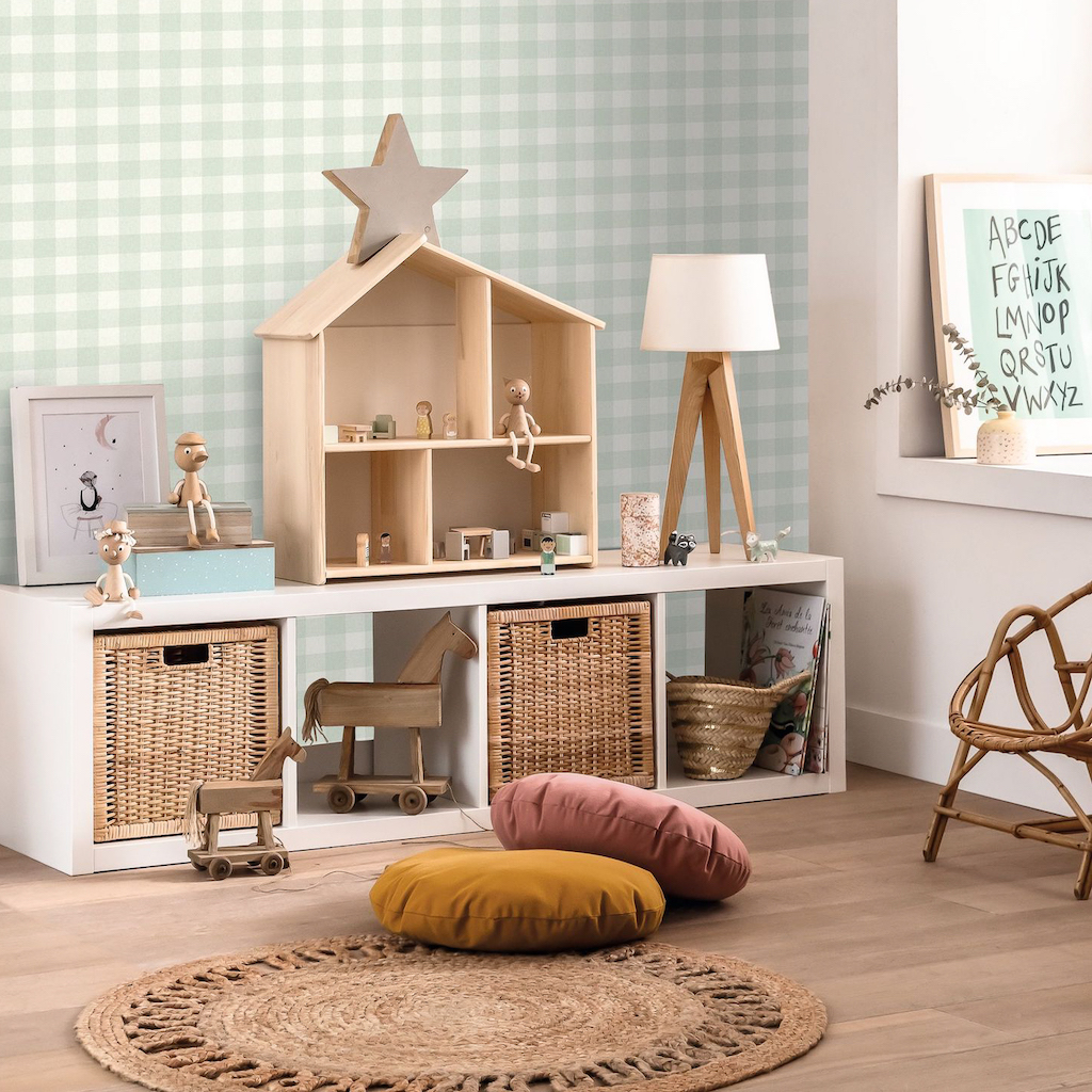 déco enfant motif damier carreaux