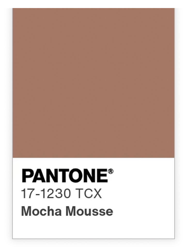 mocha mousse couleur pantone 2025