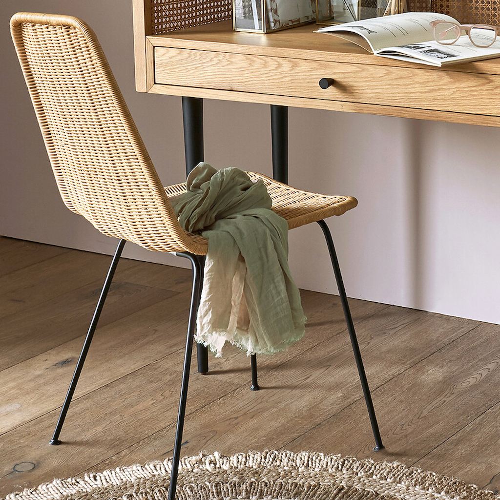 soldes hiver 2025 déco chaise en rotin campagne chic