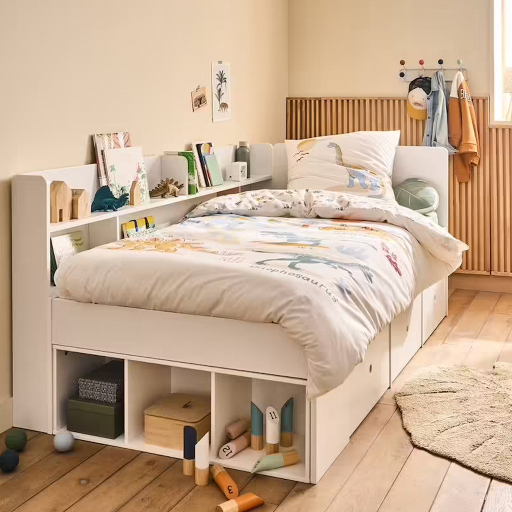 chambre enfant caramel vert et jaune