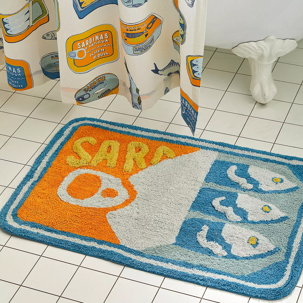 tapis de bain boîte de sardines