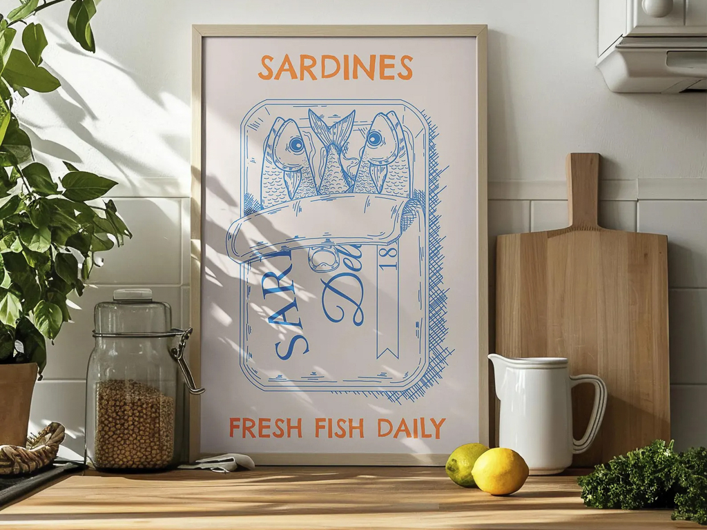 affiche boîte de sardines