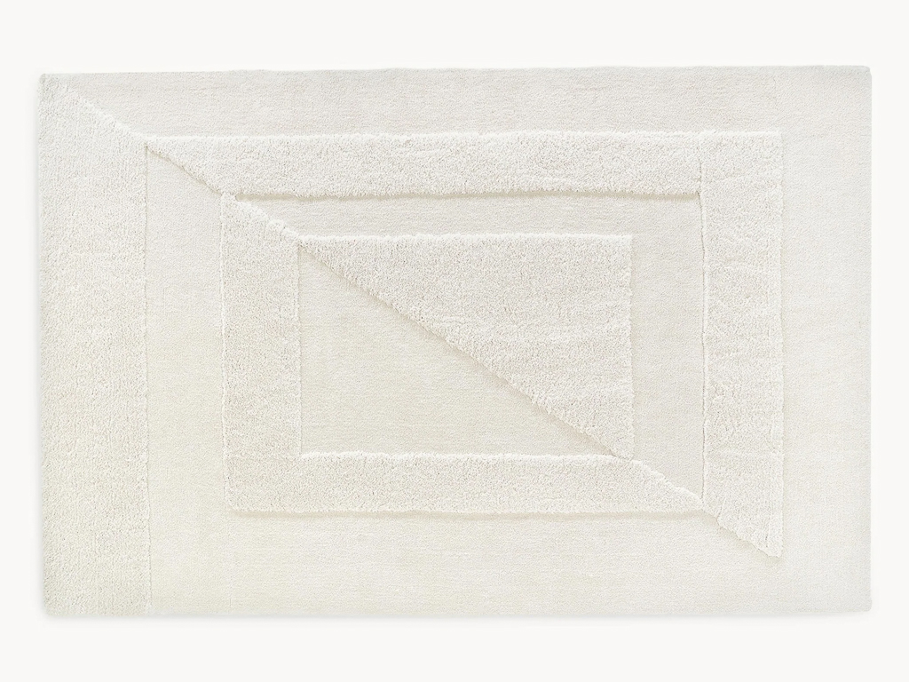 tapis blanc texturé