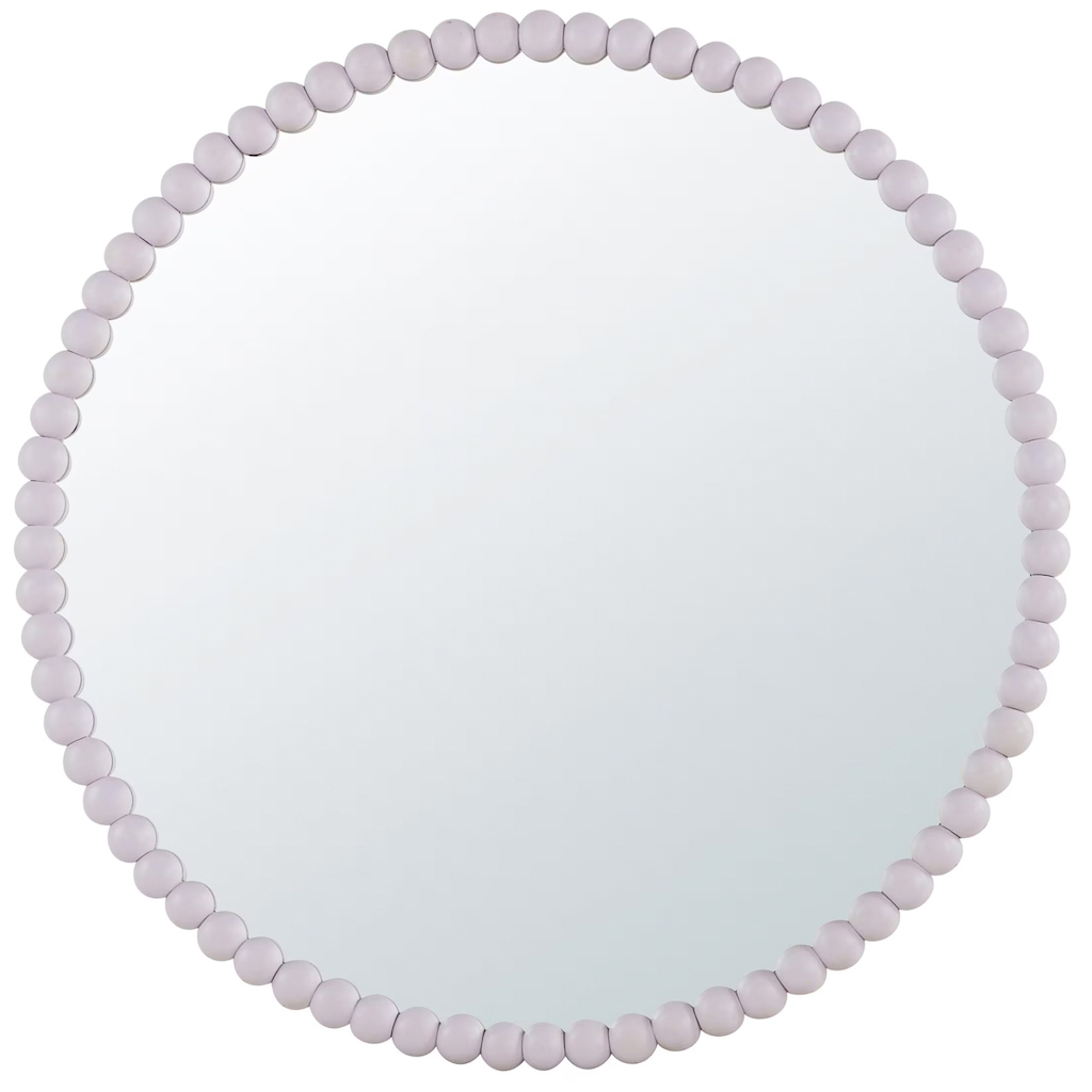 miroir rond lilas