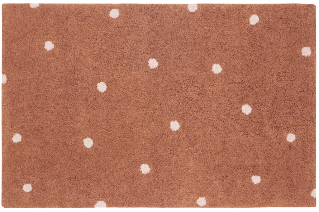 tapis enfant caramel à pois