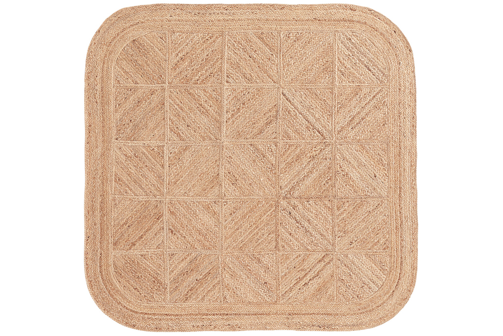 tapis carré en jute